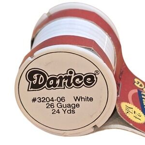 Darice Craft Wire 24 Yards 26 Gauge White #3204-06 Crafts Jewelry Ornaments NEW